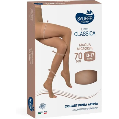 DESA PHARMA Srl Autoreggenti a Punta Aperta 70 Denari Colore Nero Beige Taglia 2 - Linea Classica DESA PHARMA Srl Autoreggenti a Punta Aperta 70 Denari Colore Nero Beige Taglia 2 - Linea Classica