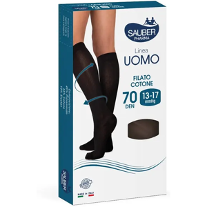 Desa Pharma Calza Uomo Cotone 70 Denari Blu Taglia S/M - Compressione Graduata e Traspirabilità per il Comfort delle Gambe