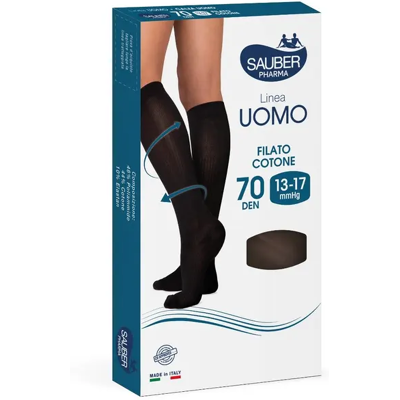 ITALSILVA COMMERCIALE Srl Linea Uomo Cotone Calza 70 Denari Colore Nero Taglia L/XL - Calza Uomo Compressione Graduata ITALSILVA COMMERCIALE Srl Linea Uomo Cotone Calza 70 Denari Colore Nero Taglia L/XL - Calza Uomo Compressione Graduata