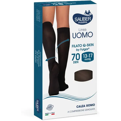 ITALSILVA COMMERCIALE Srl Calza Anatomica Filato QSKIN 70 Denari Taglia G Colore Antracite - Linea Uomo ITALSILVA COMMERCIALE Srl Calza Anatomica Filato QSKIN 70 Denari Taglia G Colore Antracite - Linea Uomo