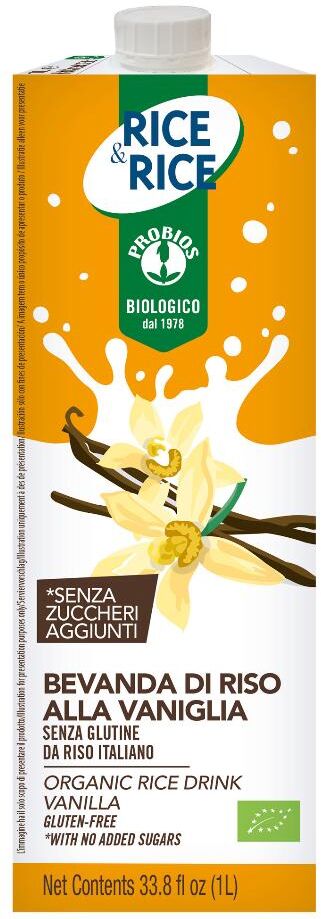 Probios Spa Societa' Benefit RICE &amp; RICE Bevanda Riso Vaniglia 1Lt