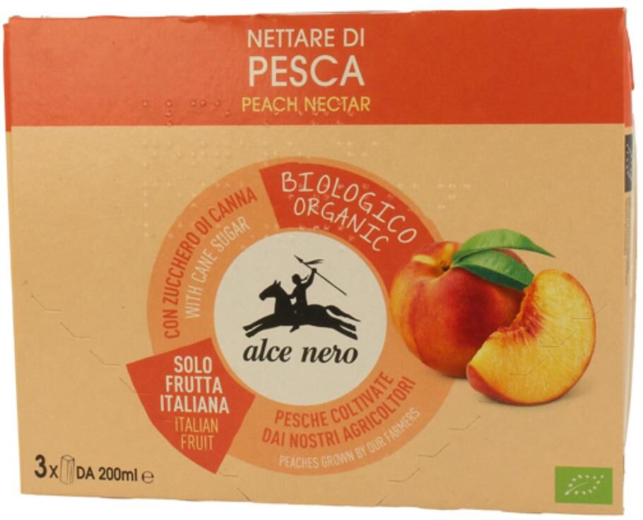 Alce Nero Spa ALCE NERO Nettare Pesca 3x200ml