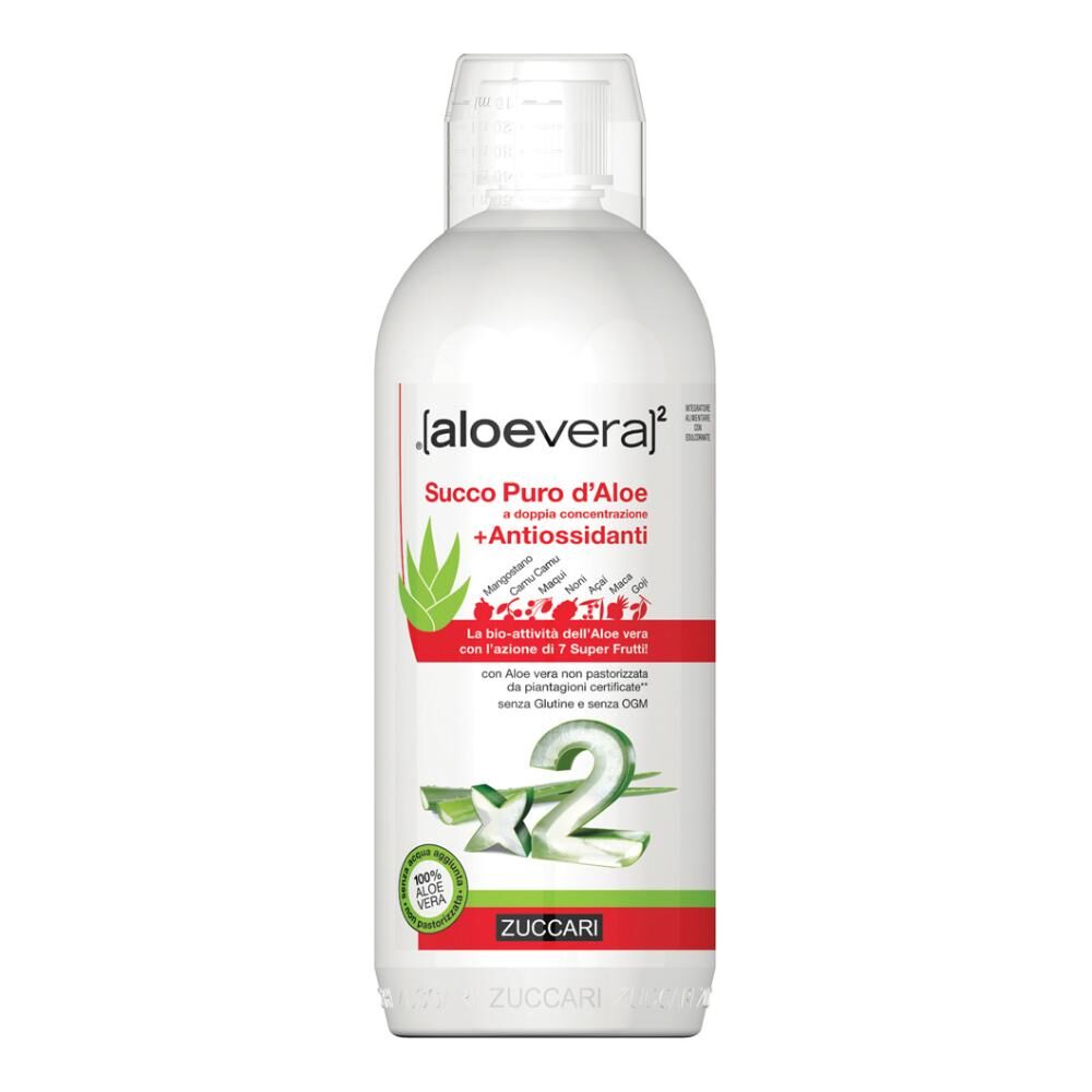 Zuccari Srl Zuccari - Aloevera Succo Puro d'Aloe + Antiossidanti 1000 ml - Integratore Alimentare