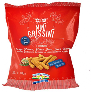 Happy Farm Co. Srl HAPPY FARM Mini Grissini Ceci e Rosmarino 30gr