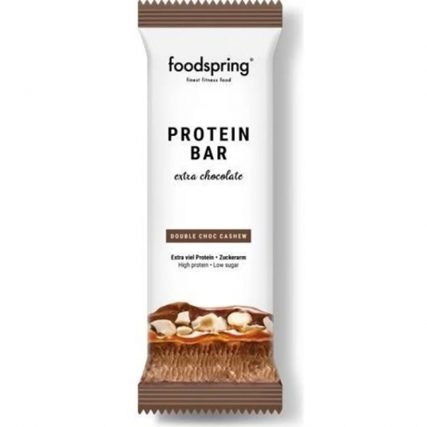 food spring gmbh foodspring barretta proteica extra cioccolato double 45g - gusta il doppio del piacere proteico