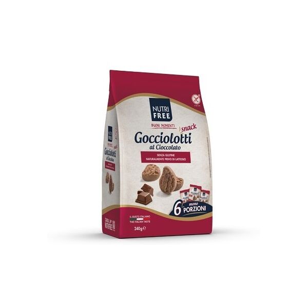 nuova terra nutrifree gocciolotti al cioccolato  biscotti senza glutine 6x40 g