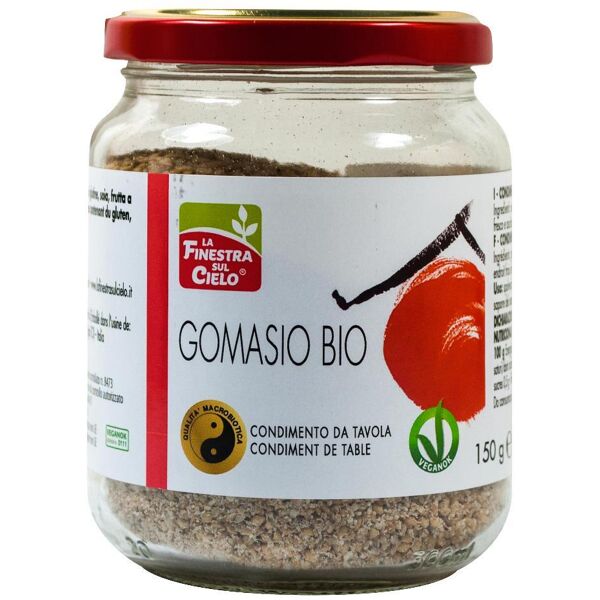 biotobio srl la finestra sul cielo gomasio bio condimento da tavola 150g - sale saporito e semi di sesamo biologici