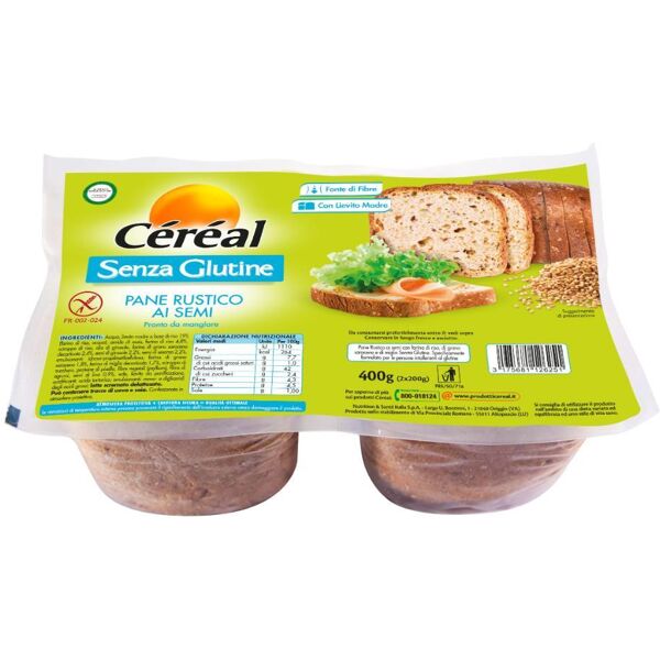 nutrition & sante' italia spa cereal - pane rustico ai semi 400g