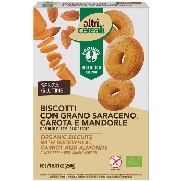 probios spa societa' benefit altricereali biscotti saraceno carote mandorle 250g