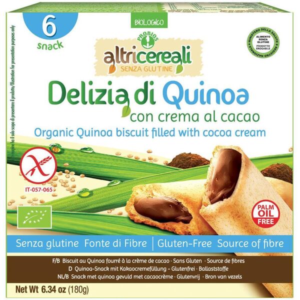 probios spa societa' benefit altricereali biscotti delizia quinoa 6pz 180g