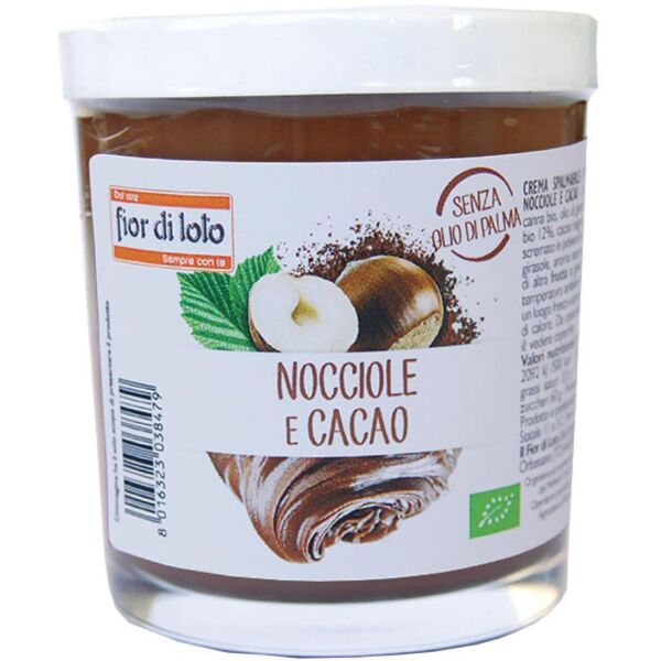 biotobio srl il fior di loto - crema cacao e nocciola bio 200 g