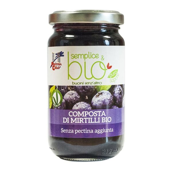 biotobio srl semplice&bio composta di mirtilli senza pectina 220 g