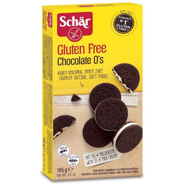 dr.schar spa schar biscotti chocolate o's 165g