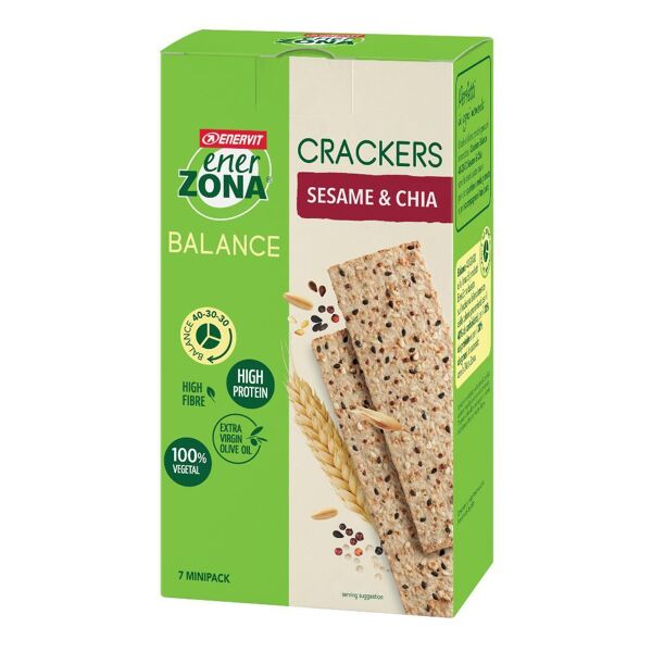 enervit enerzona balance snack crackers sesame & chia 7 minipack da 25 g