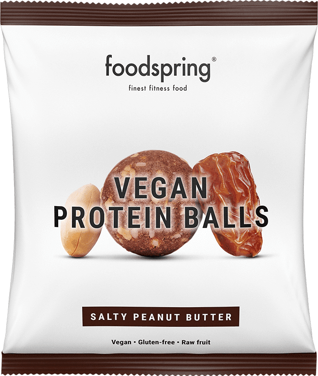 food spring gmbh foodspring protein balls snack proteico vegano gusto burro di arachidi salato 40g - snack dolce e vegano