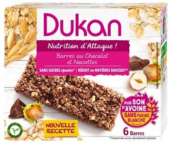 regime coaching dukan - barretta cioccolato/nocciola 6 pezzi 25g