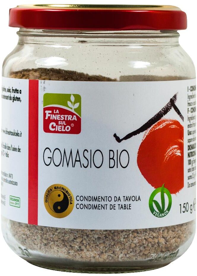 biotobio srl la finestra sul cielo gomasio bio condimento da tavola 150g - sale saporito e semi di sesamo biologici