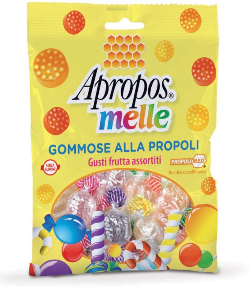 desa pharma srl apropos melle gommose propoli 50g - caramelle gommose senza glutine, gusti di frutta assortiti