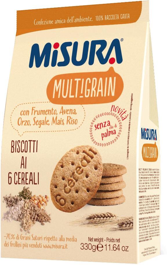 colussi spa misura biscotti multigrain cereali 330g