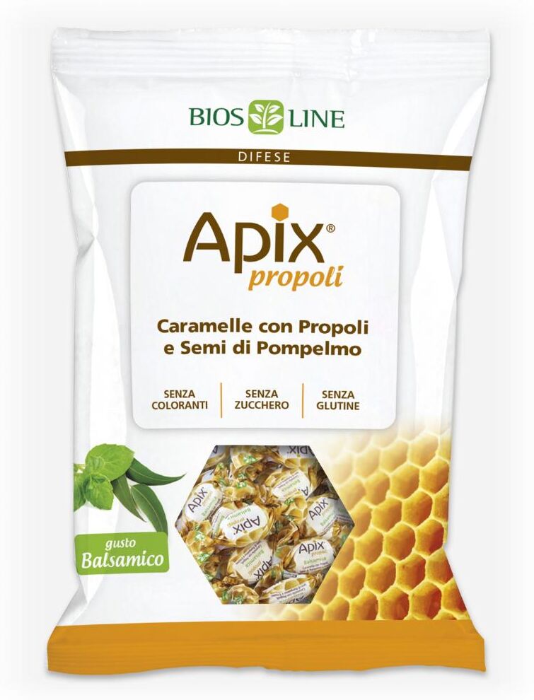 bios line spa apix propoli caramelle balsamiche 50g - caramelle alla propoli con menta, timo ed eucalipto