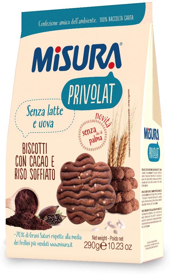 colussi spa misura biscotti cacao riso soffiato 290g