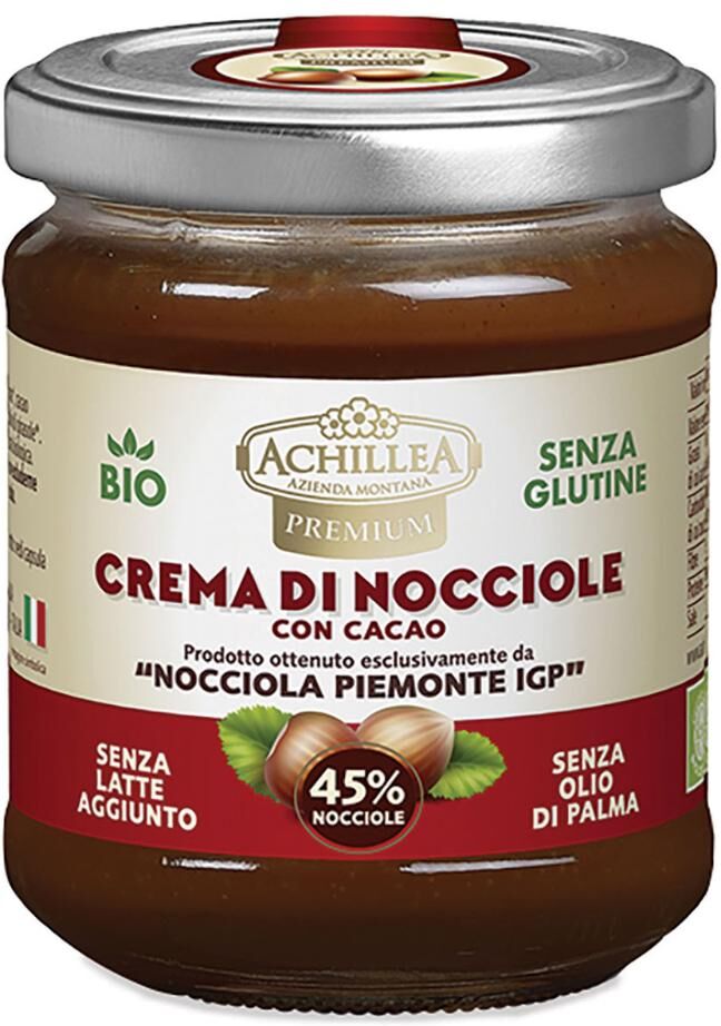 ponti spa achillea crema nocciola cacao 180g - crema spalmabile, gusto nocciola e cacao, dolce delizia