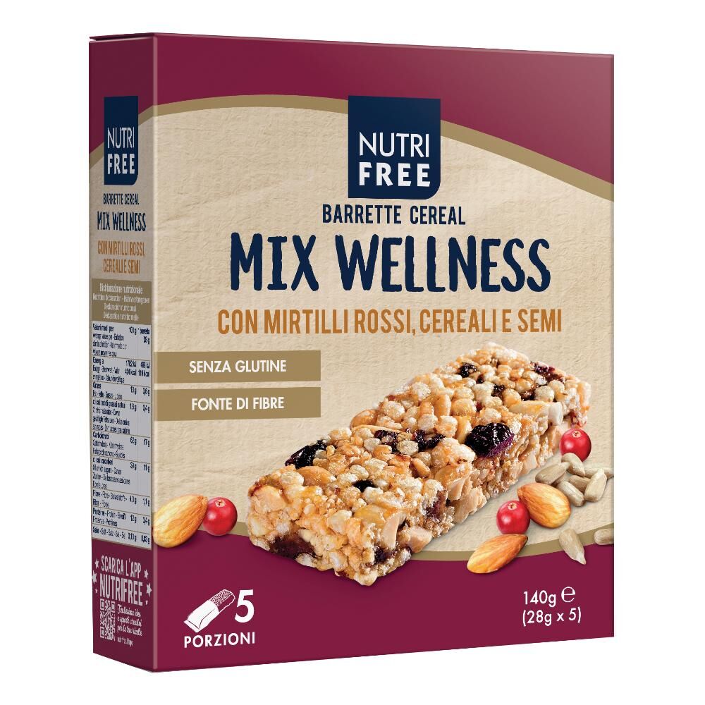 nuova terra nutrifree barretta cereali mix wellness 5x28g