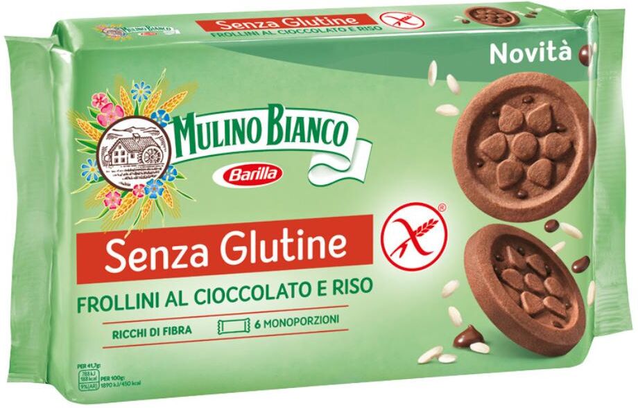 barilla g. e r. fratelli spa mulino bianco frollini cioccolato riso 250g