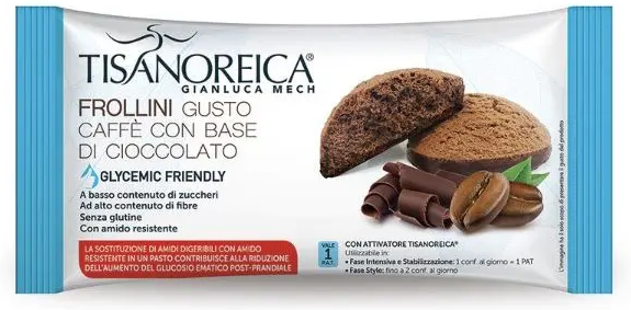 Gianluca Mech Tisanoreica Style Frollini Gusto Caffè 50g - Snack Sazianti con Aroma Intenso di Caffè