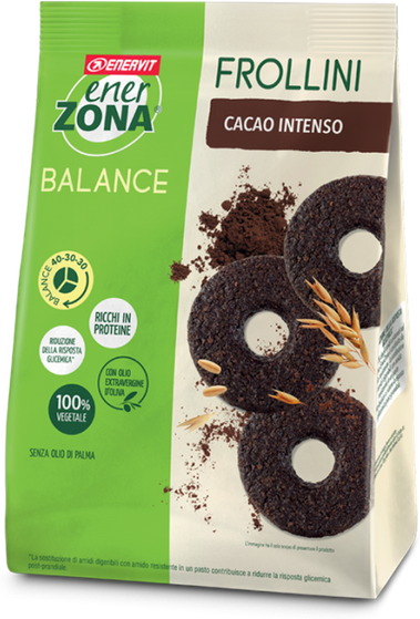 Enervit - Enerzona Frollini 40-30-30 Cioccolato Fondente Intenso Confezione 250 Gr