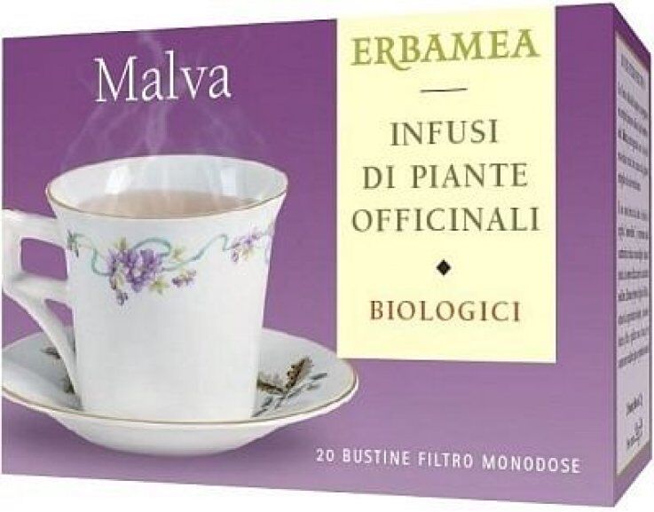 Erbamea Srl Malva Bio - Marca XYZ - Infuso Emolliente - 20 Bustine - Proprietà Emollienti Naturali