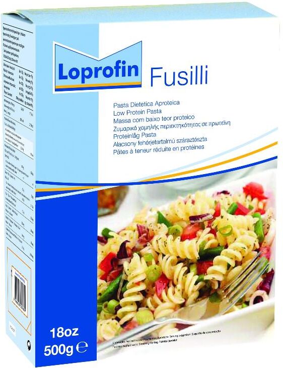 Danone Nutricia Spa Soc.Ben. Loprofin Fusilli 500g Nuova Formula - Pasta a Basso Contenuto Proteico