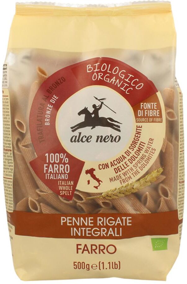 ALCE NERO Pasta Penne Farro Integr.500g