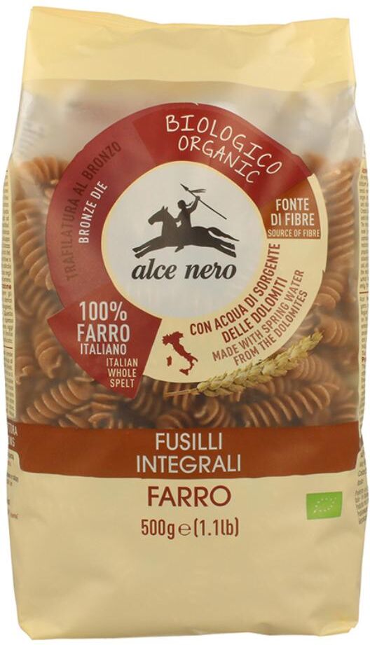 ALCE NERO Fusilli 100% Farro Integrale Bio 500g