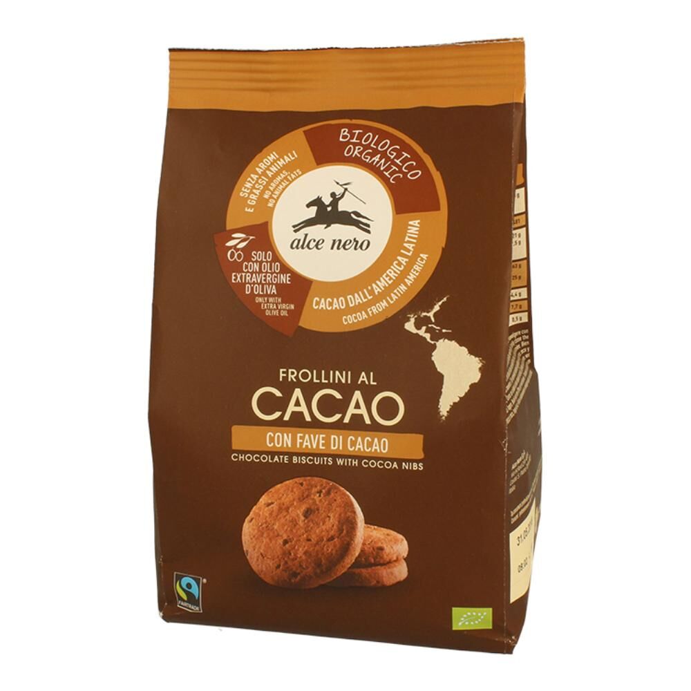 Alce Nero Spa ALCE NERO Frollini Cacao C/Fave Bio 250g
