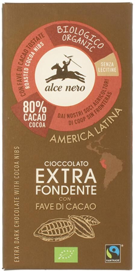 ALCE NERO Tavoletta Cioccolato Extrafond.100g