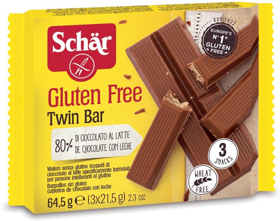 SCHAR Wafer Twin Bar Cioccolato 64,5g