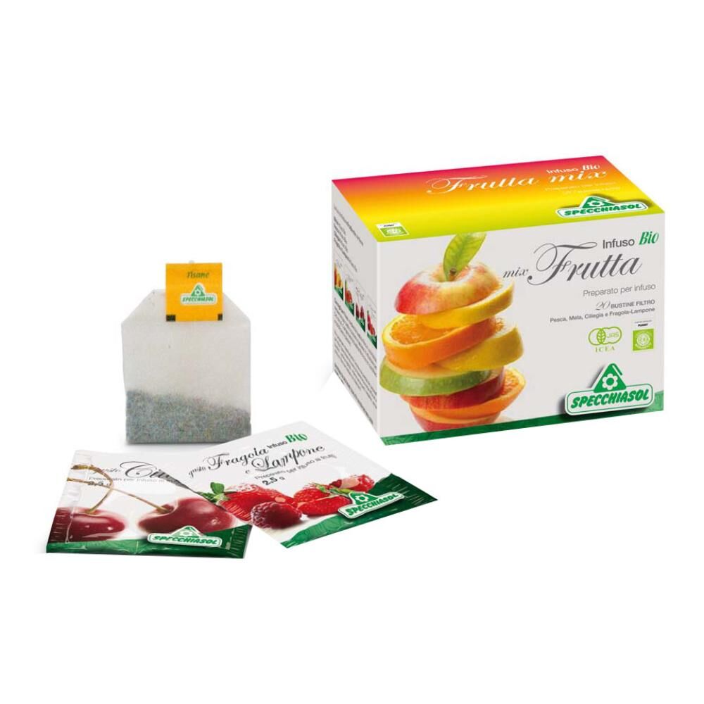 Specchiasol Srl Specchiasol Linea Infusi e Tisane Bio Infuso Mix Frutta Confezione 20 Buste
