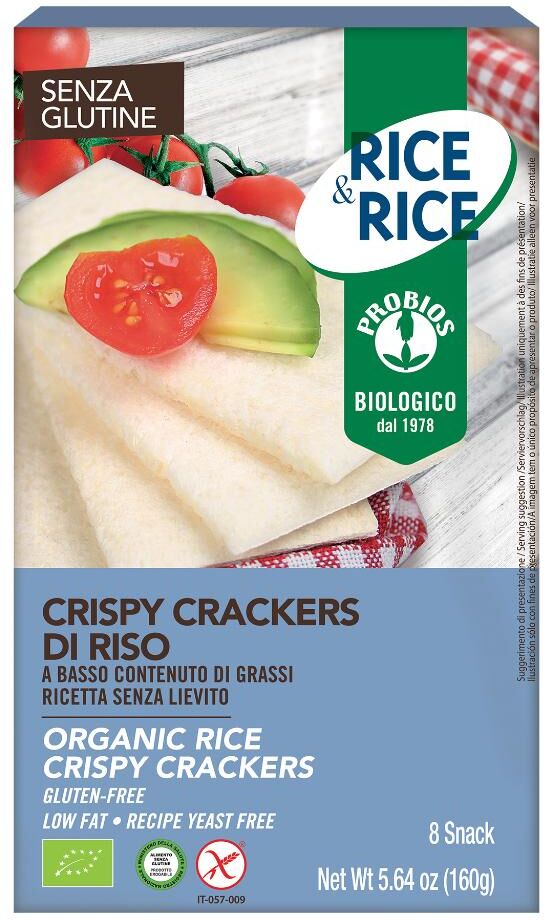 Probios Spa Societa' Benefit RICE &amp; RICE Crispy Crackers Riso 160g