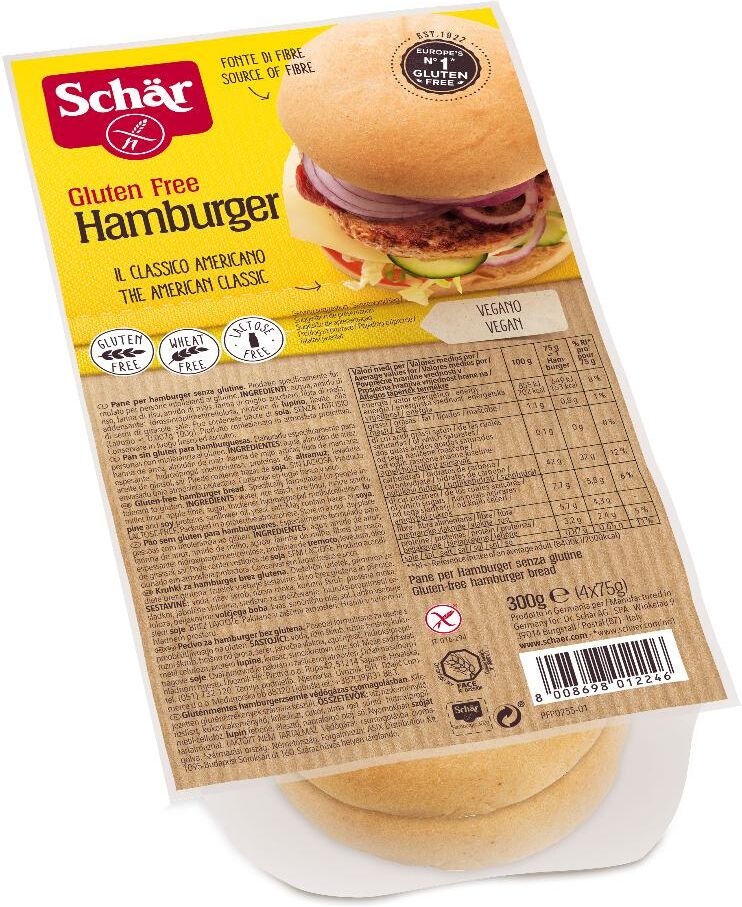 Dr.Schar Spa SCHAR Panini Hamburger 4x75g