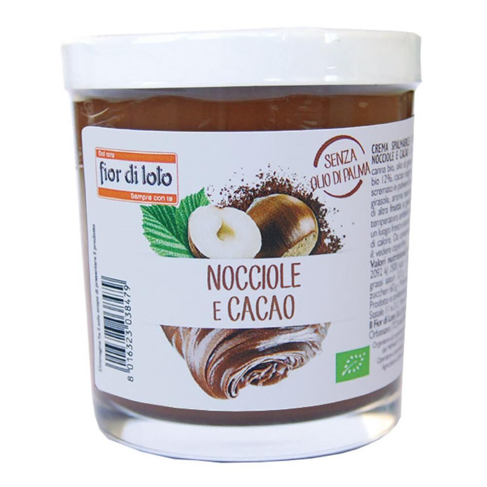 Biotobio Srl Il fior di loto - Crema cacao e nocciola bio 200 g