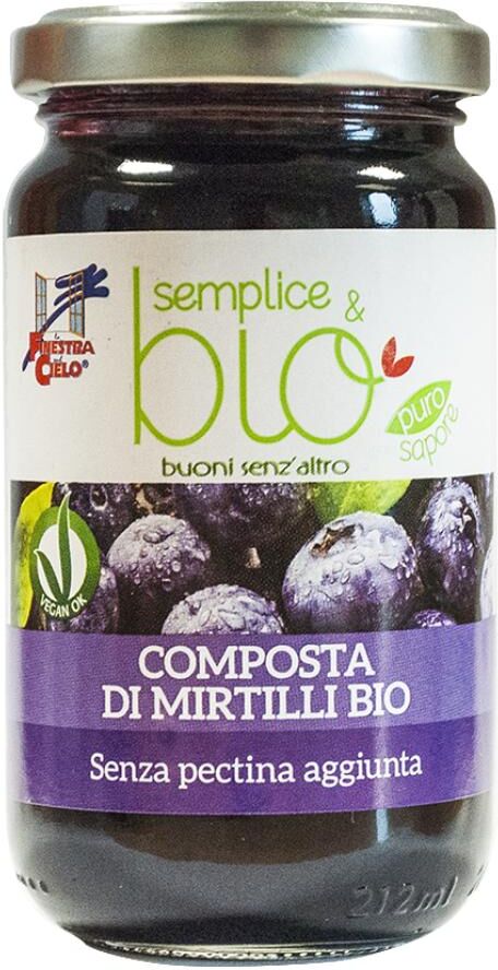 Biotobio Srl Semplice&amp;bio Composta di Mirtilli Senza Pectina 220 g