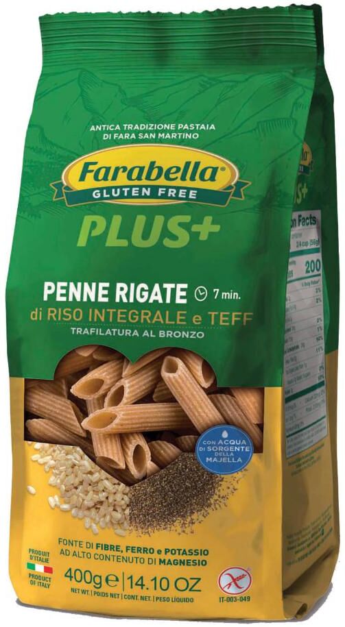 Bioalimenta Srl FARABELLA Pasta Penne Rigate Riso/Teff 400g