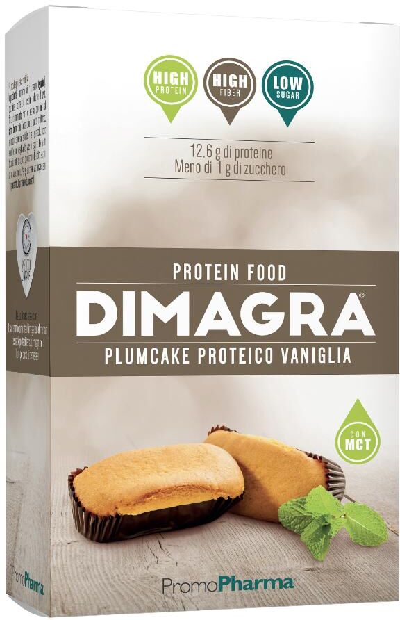 Promopharma Spa Dimagra Plumcake Proteici 4 Pezzi da 45g Gusto Vaniglia - Snack Proteico Delizioso e Nutriente