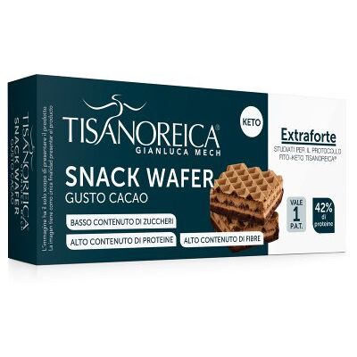 GIANLUCA MECH Srl Tisanoreica Snack Wafer Gusto Cacao, 2 pezzi – Proteico e Basso Zucchero GIANLUCA MECH Srl Tisanoreica Snack Wafer Gusto Cacao, 2 pezzi – Proteico e Basso Zucchero