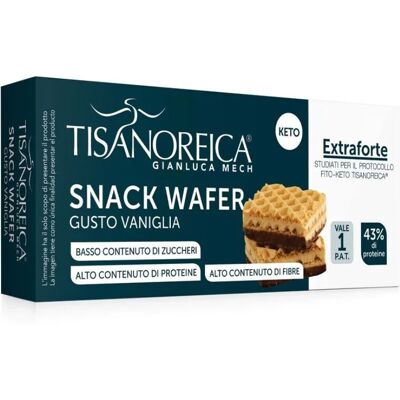 GIANLUCA MECH Srl Tisanoreica Snack Wafer Vaniglia con Base di Cioccolato Extraforte, 35g GIANLUCA MECH Srl Tisanoreica Snack Wafer Vaniglia con Base di Cioccolato Extraforte, 35g