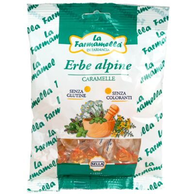 SELLA Srl La Farmamella Caramelle alle Erbe Alpine, 100 g SELLA Srl La Farmamella Caramelle alle Erbe Alpine, 100 g