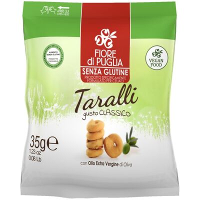 FIORE DI PUGLIA Taralli - Snack Vegano Senza Glutine 35g FIORE DI PUGLIA Taralli - Snack Vegano Senza Glutine 35g