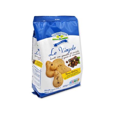 Biscotti Happy Farm - Nocciole e Gocce di Cioccolato - Senza Glutine - 200g Biscotti Happy Farm - Nocciole e Gocce di Cioccolato - Senza Glutine - 200g