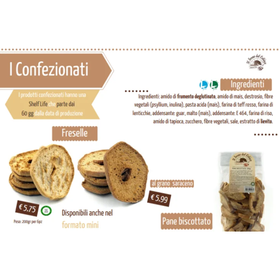 Mad IL FORNO DEL CELIACO Freselle Integrali Mini 220g Mad IL FORNO DEL CELIACO Freselle Integrali Mini 220g